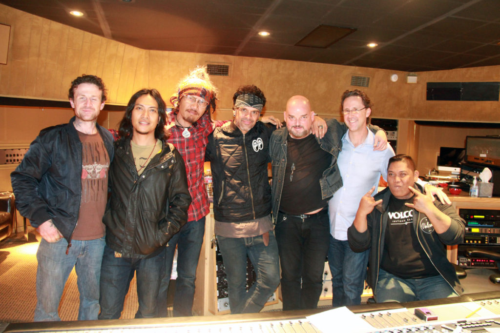 Chris, Robi, Dankie, Joey, Alain, and Gembull at Record Plant Studio, Los Angeles