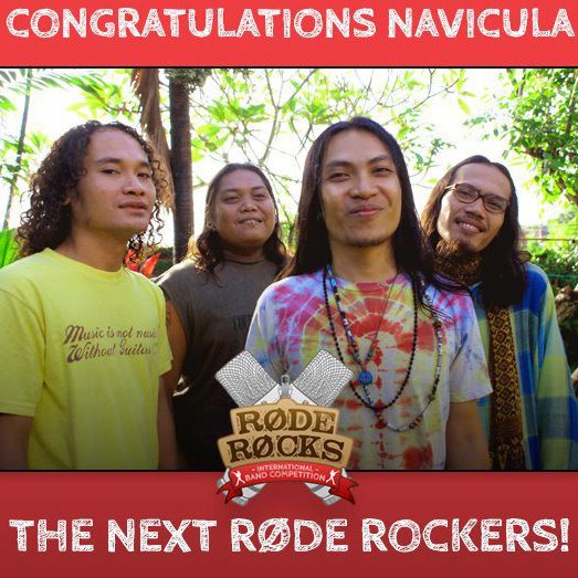 Navicula winning Rode Rock Worldwide Band Competition